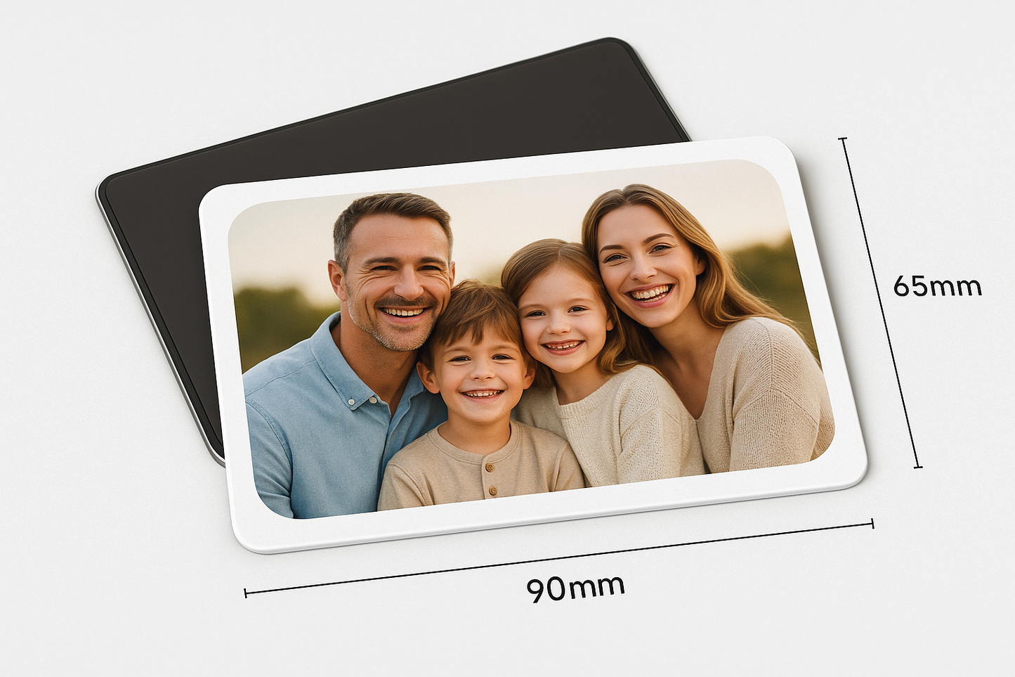 90*65mm Customized photo magnet for fridge